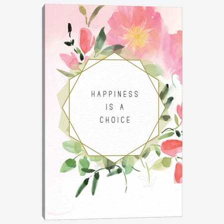 Happiness is a Choice Canvas Print #SPN99} by Stephanie Ryan Canvas Art Print
