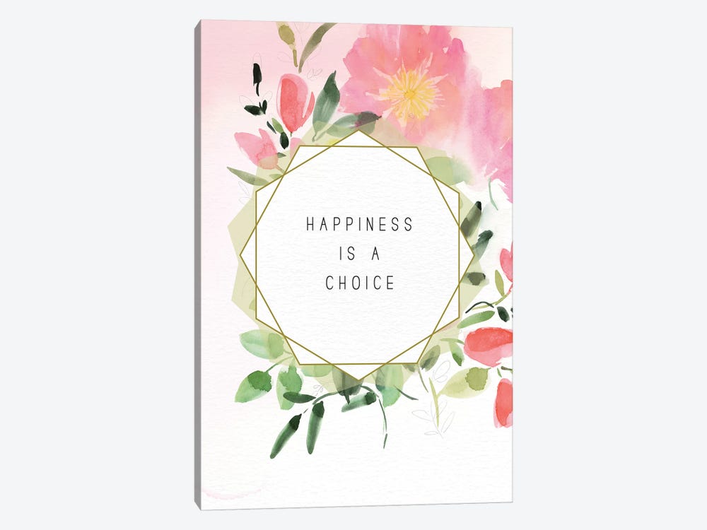 Happiness is a Choice by Stephanie Ryan 1-piece Canvas Art Print