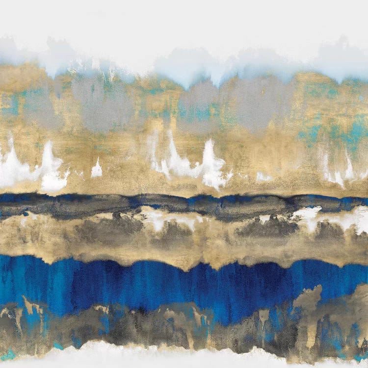 Gradations In Blue & Gold by Rachel Springer wall art