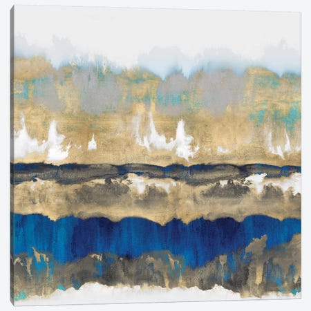 Gradations In Blue & Gold Canvas Print #SPR14} by Rachel Springer Canvas Artwork