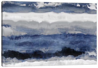 Indigo Strata Canvas Art Print - Best Selling Abstracts