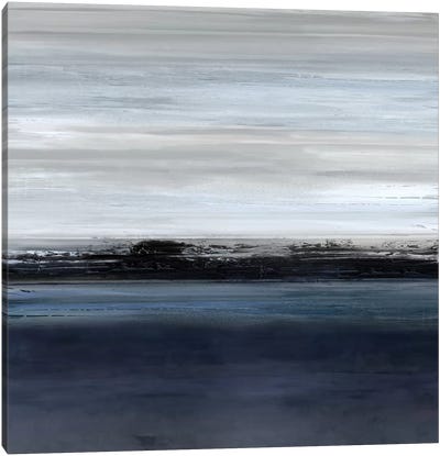 Midnight Canvas Art Print - Blue & Gray Art