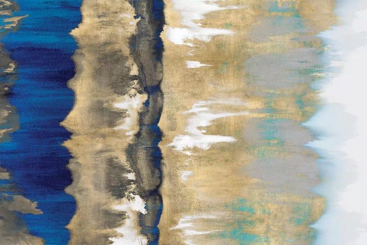 Resonate In Gold & Blue by Rachel Springer canvas print