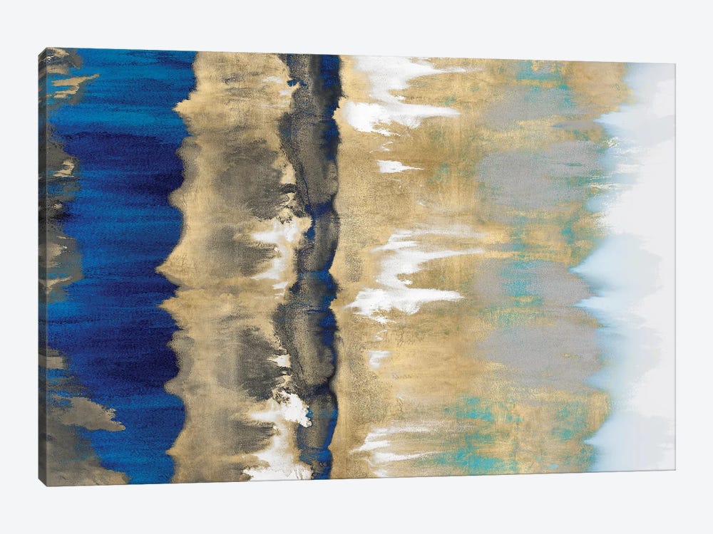 Resonate In Gold & Blue by Rachel Springer 1-piece Art Print