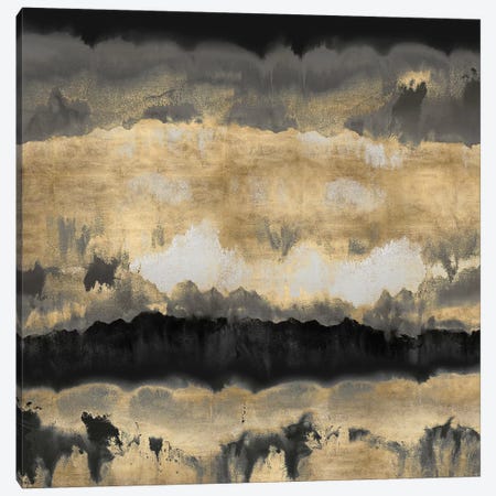 Spectrum In Gold & Black Canvas Print #SPR28} by Rachel Springer Canvas Artwork