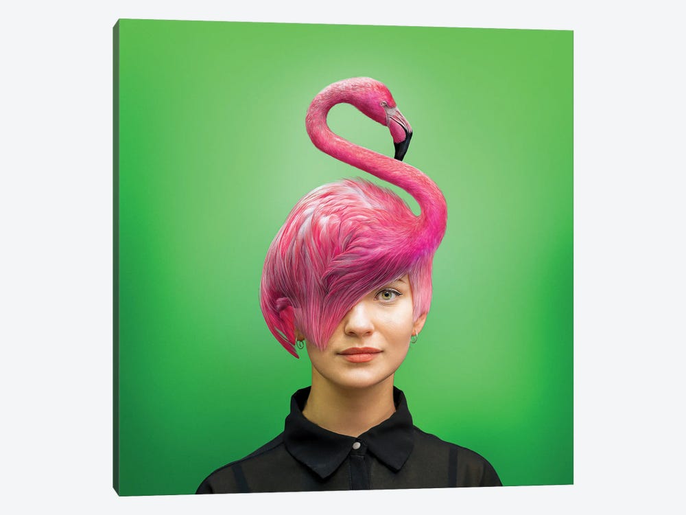 Hairstyle: Flamingo by spielsinn design 1-piece Canvas Print