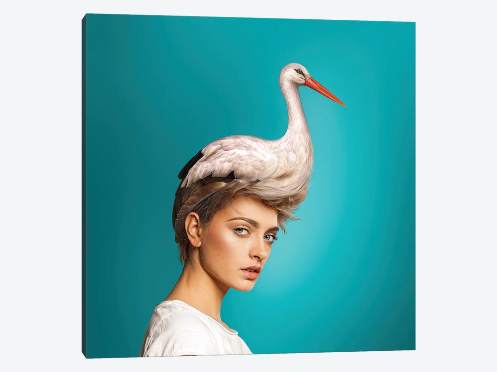 Hairstyle: Stork by spielsinn design 1-piece Canvas Print