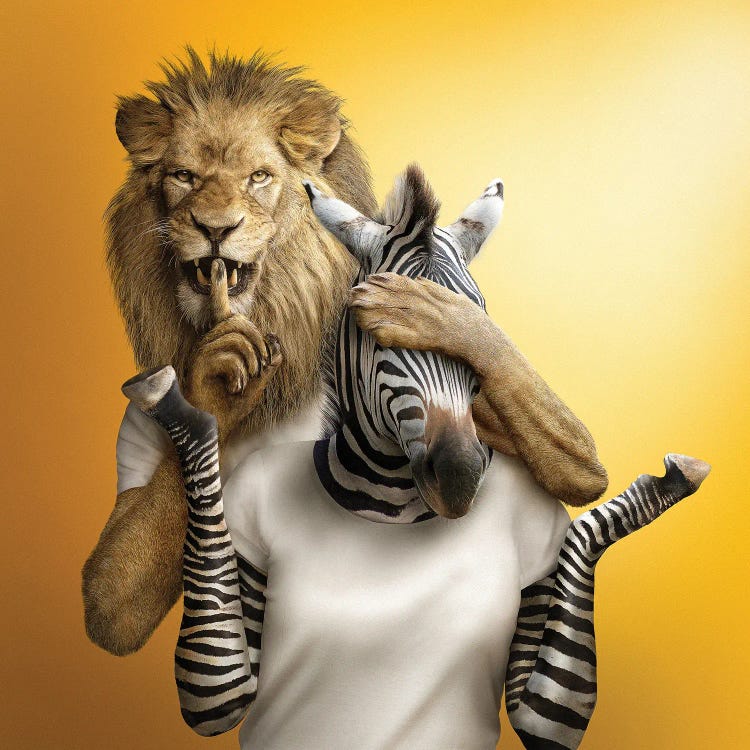 Lion & Zebra