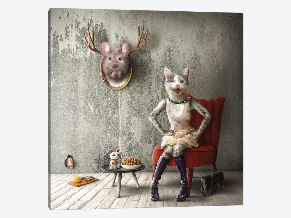 Home Fairytale: Puss In Boots by spielsinn design 1-piece Canvas Wall Art
