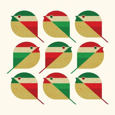 9 Chickadees by Scott Partridge metal wall art