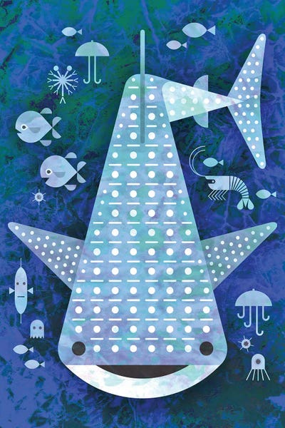 Mid-Century Modern Animals: Whale Shark by Scott Partridge