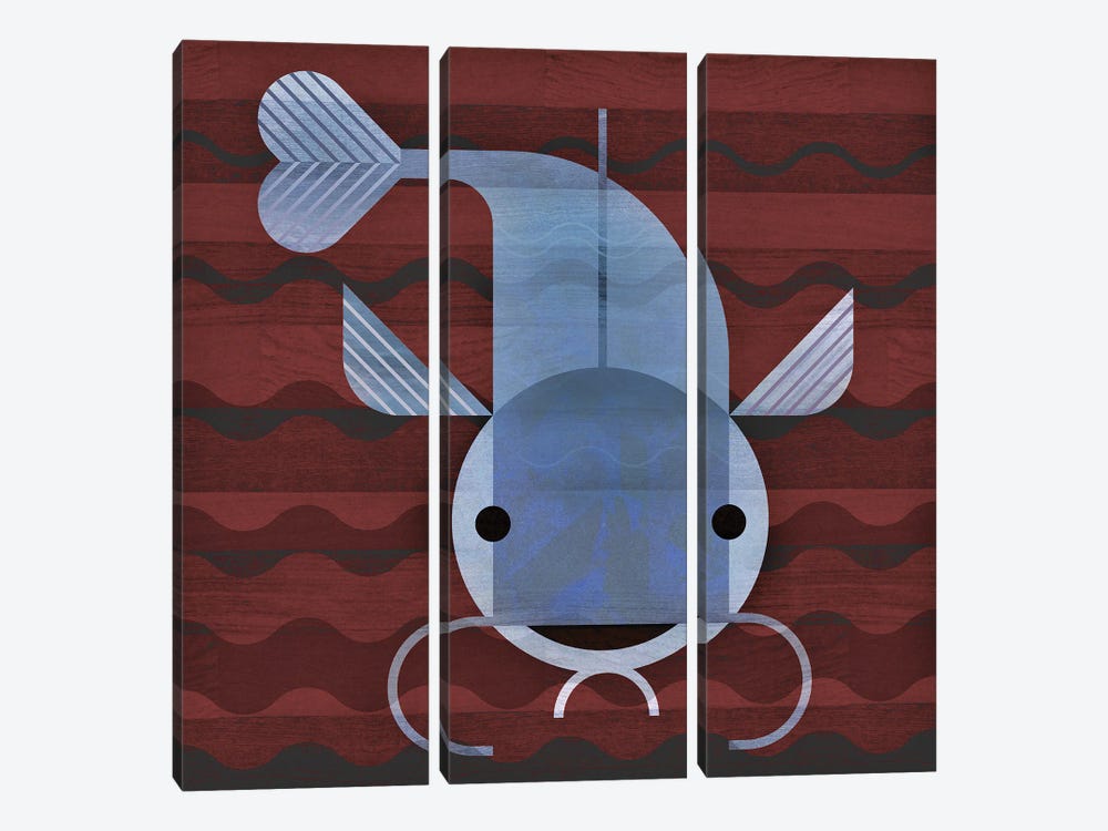 Catfish by Scott Partridge 3-piece Canvas Wall Art
