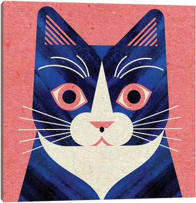 Tuxedo Cat Canvas Art Print - Scott Partridge