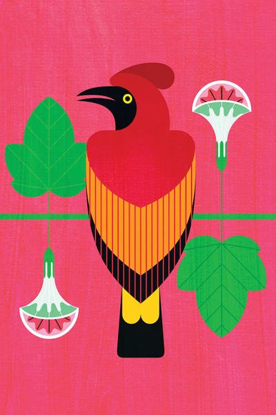 Mid-Century Modern Animals: Bird Of Paradise IV by Scott Partridge