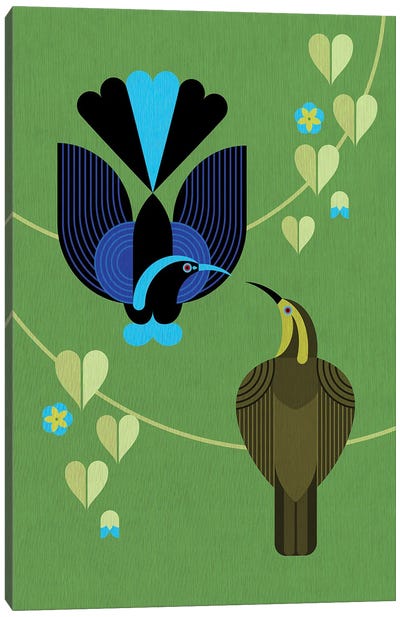Bird Of Paradise VII Canvas Art Print - Love Birds