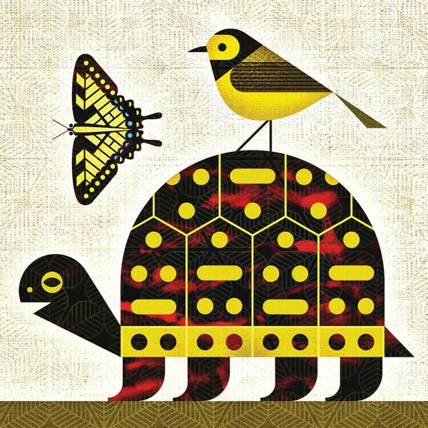 Mid-Century Modern Animals: Bow Turtle by Scott Partridge