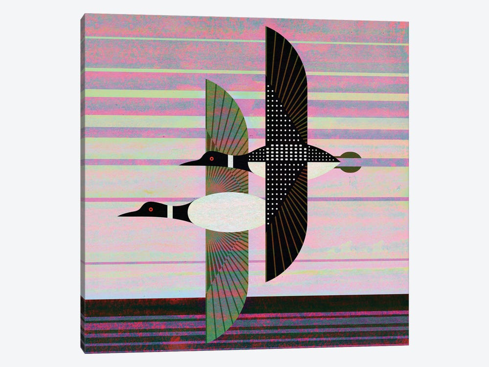 Loons Flying by Scott Partridge 1-piece Canvas Art Print