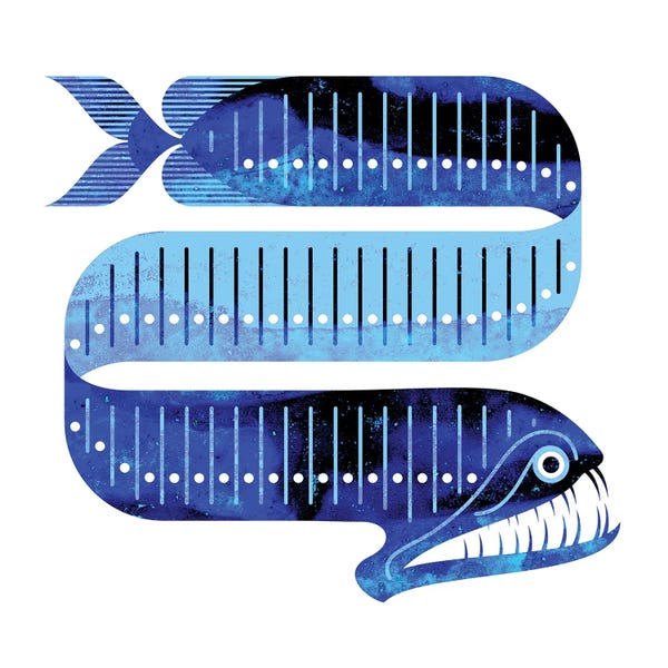 Black & White & Blue: Dragonfish by Scott Partridge