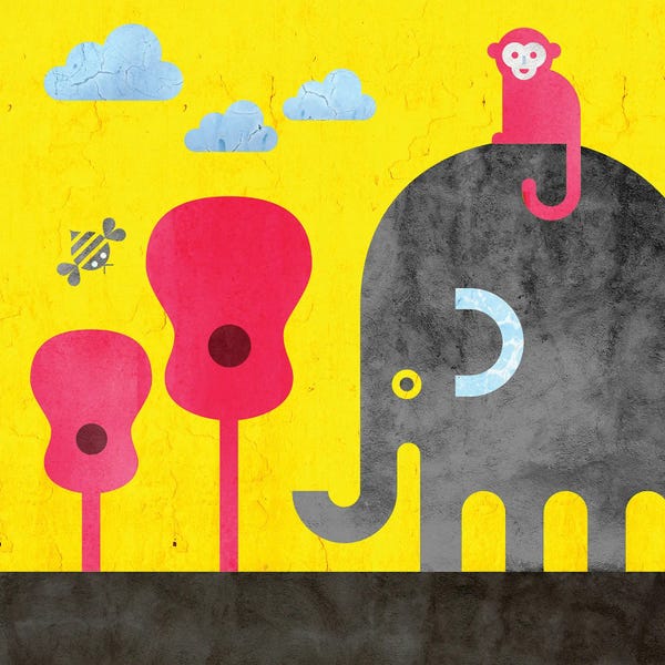 Scott Partridge: Elephant And Monkey by Scott Partridge