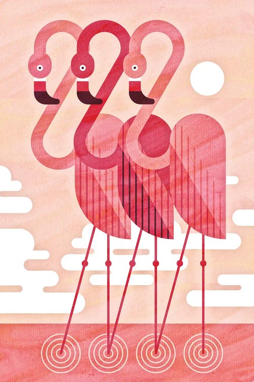 Flamingos by Scott Partridge wall art