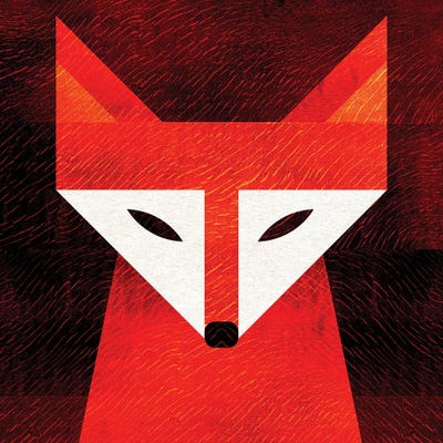 Fox Head by Scott Partridge metal wall art