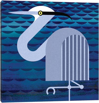 Heron Canvas Art Print - Great Blue Heron Art