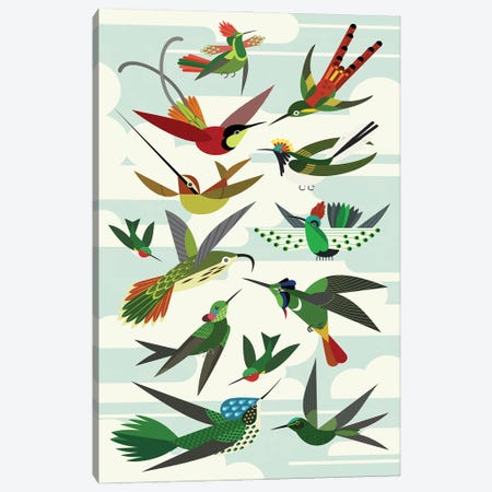 Hummingbirds Canvas Print #SPT55} by Scott Partridge Canvas Artwork