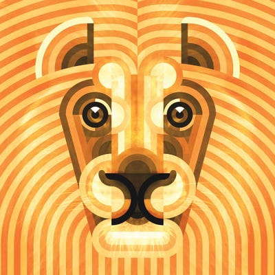 Lion by Scott Partridge metal wall art