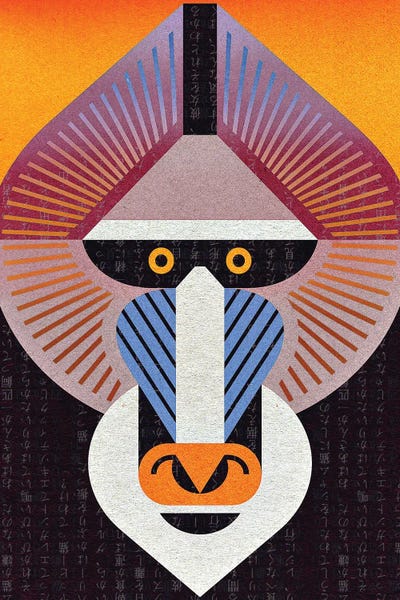 Mid-Century Modern Animals: Mandrill by Scott Partridge