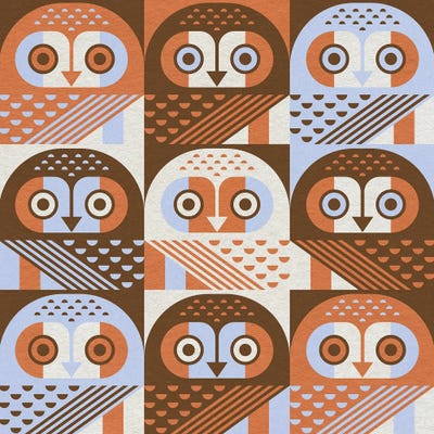 9 Elf Owls by Scott Partridge metal wall art