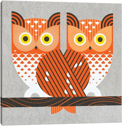 Screech Owls Canvas Art Print - Scott Partridge