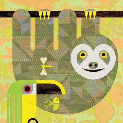 Sloth And Toucanet by Scott Partridge canvas print