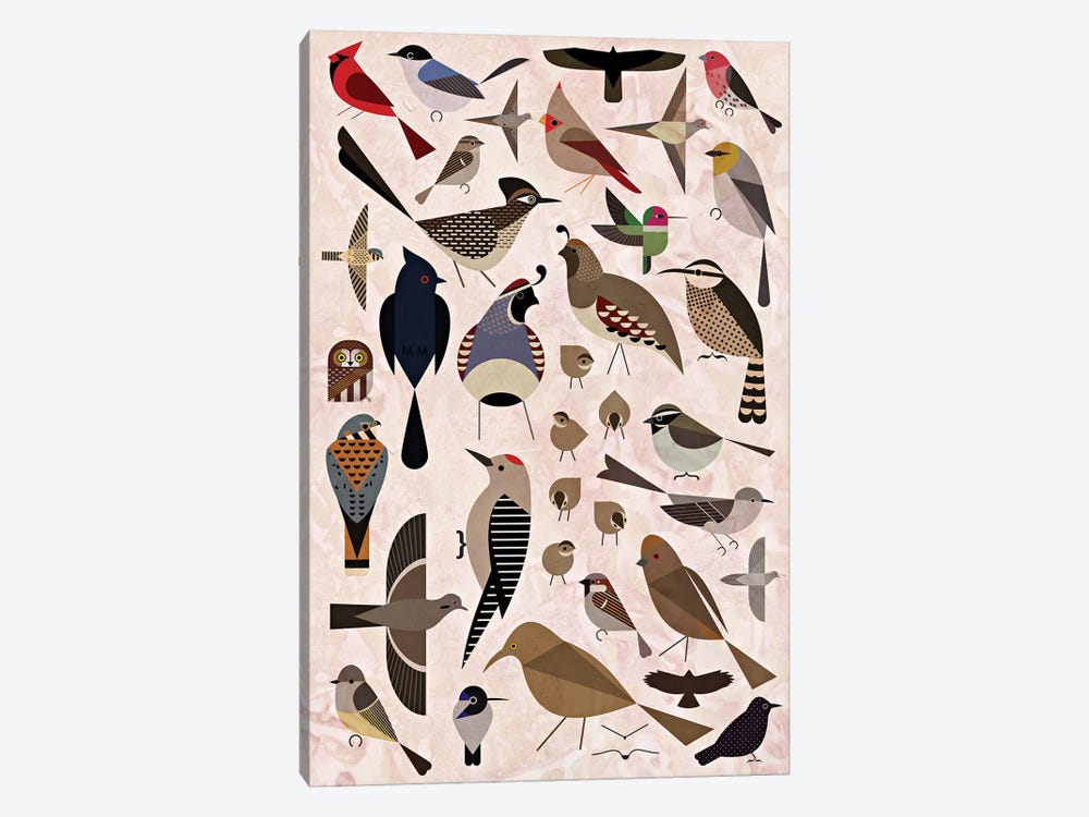 Sonoran Birds by Scott Partridge 1-piece Canvas Art Print