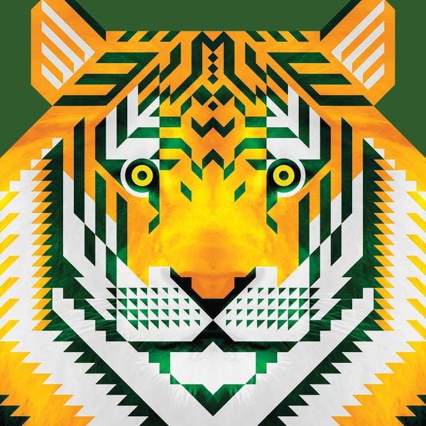 Tiger, Green And Gold
