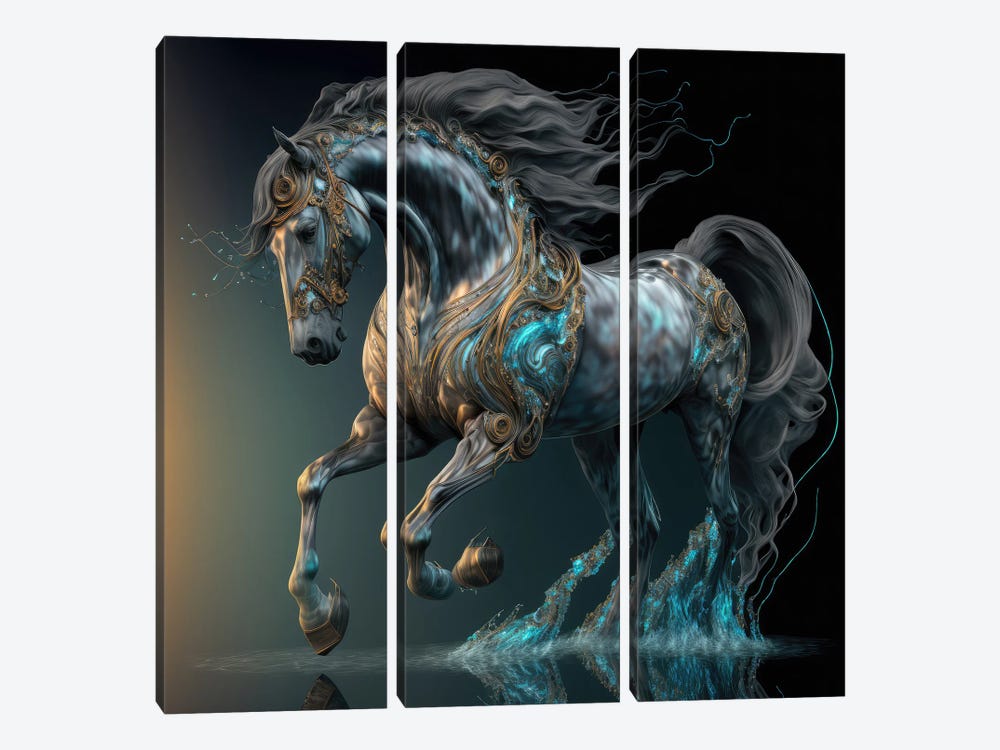 Elaborate Horse by Spacescapes 3-piece Canvas Art
