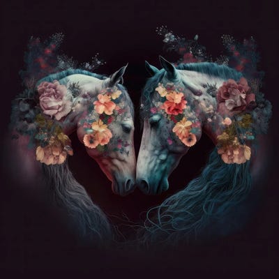 Equestrian Bouquet by Spacescapes multi panel art