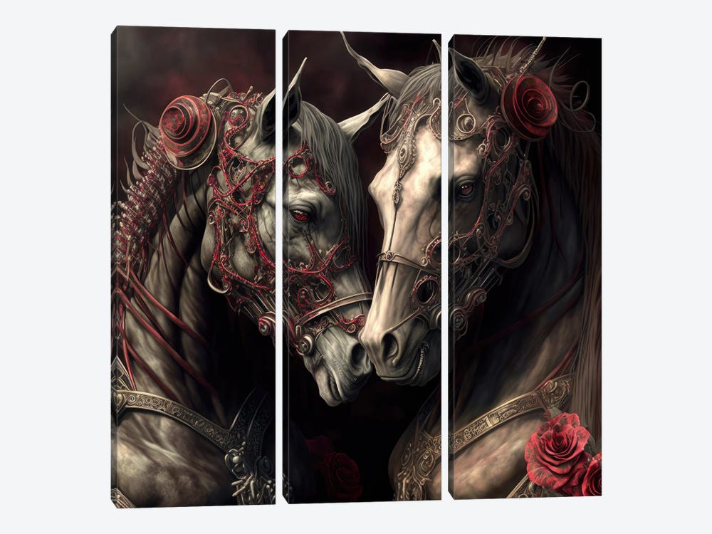 Eternity's Endearment, Equestrian by Spacescapes 3-piece Canvas Artwork