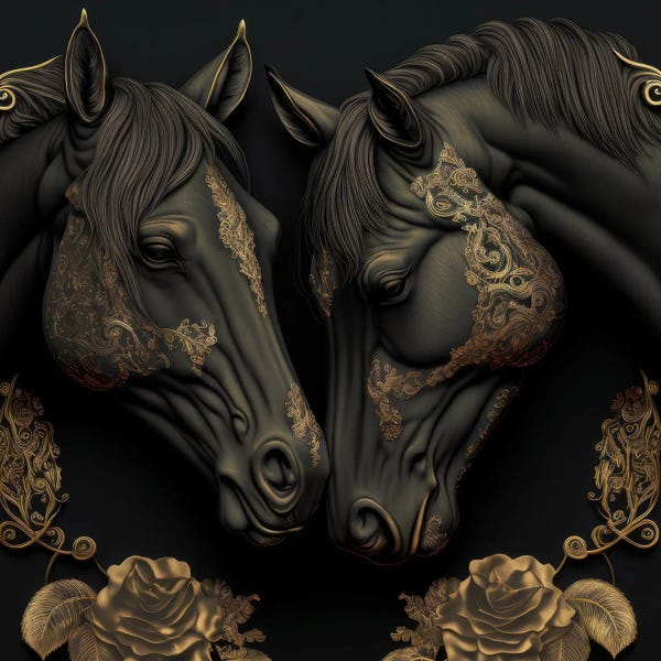 Horses: Gilded Love, Horses by Spacescapes