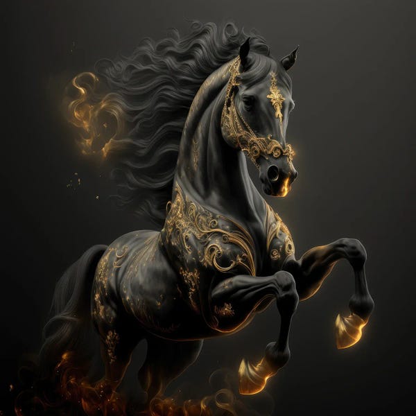 Fine Art Print: Golden Glow, Horse by Spacescapes