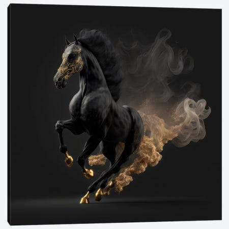 Midnight Monarch, Horse Canvas Print #SPU18} by Spacescapes Canvas Artwork