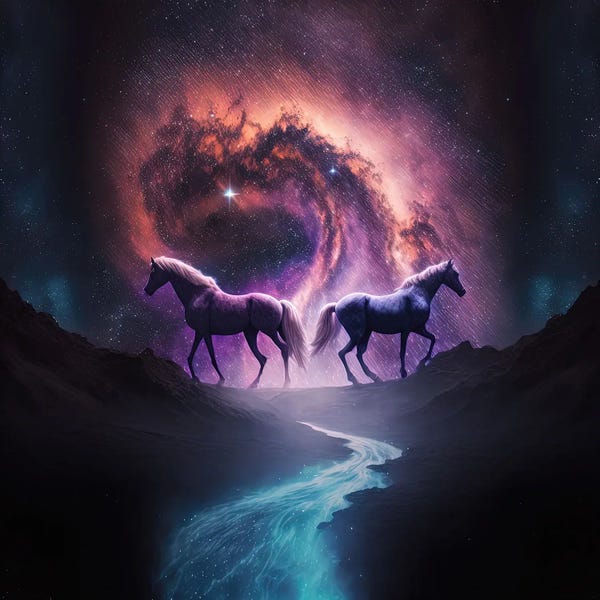 Space Fiction: Planet Of The Stars, Horses by Spacescapes