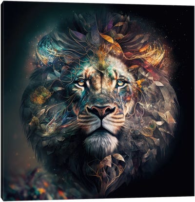 All Encompassing, Lion Canvas Art Print - Lion Art
