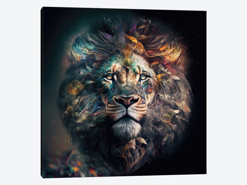 All Encompassing, Lion by Spacescapes 1-piece Canvas Artwork