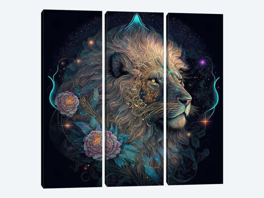 Cosmic Bloom by Spacescapes 3-piece Canvas Art