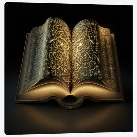 Ancient Book Glowing Canvas Print #SPU2} by Spacescapes Canvas Wall Art