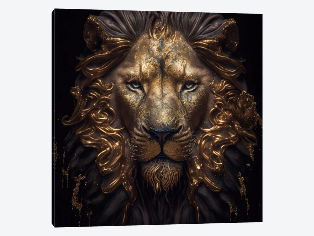 Golden Pride Lion by Spacescapes 1-piece Art Print