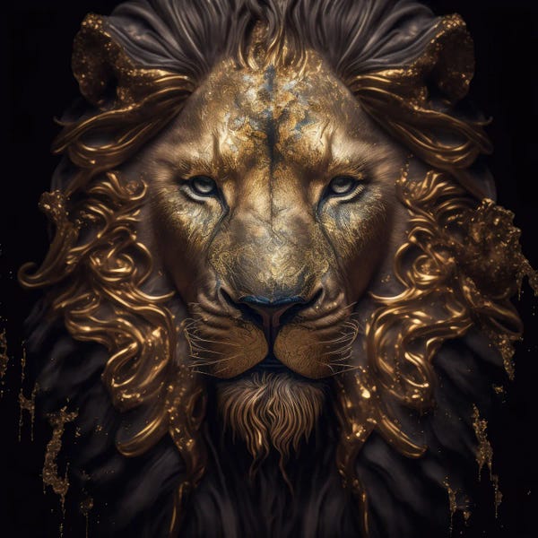 Lions: Golden Pride Lion by Spacescapes