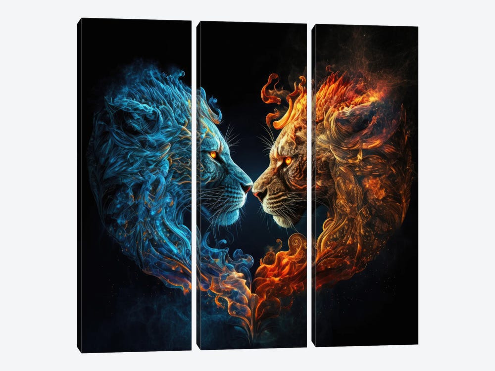 Ice And Fire by Spacescapes 3-piece Canvas Artwork