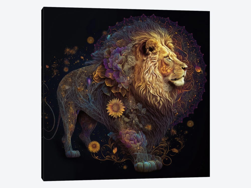 Lion Of Celestial Nature by Spacescapes 1-piece Canvas Art