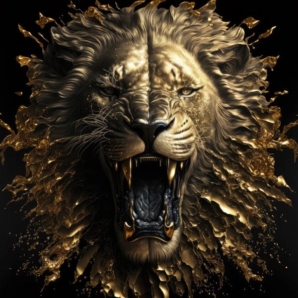 Lions: Lion's Shattering Roar by Spacescapes